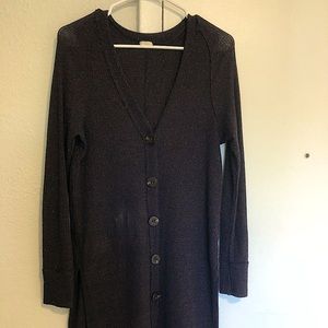 Above knee length cardigan